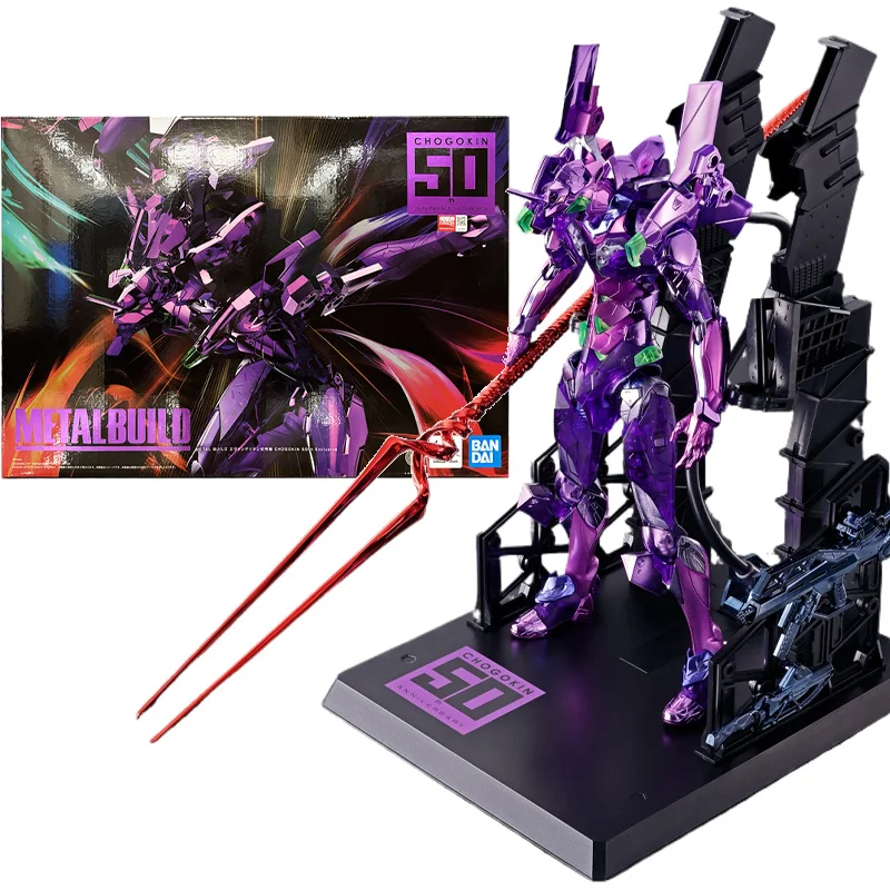 В наличии оригинальный BANDAI METAL BUILD Evangelion EVA Unit-01 CHOGOKIN 50th Exclusive 22CM Коллекция Фигурки
