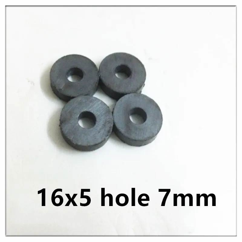 

Кольцевой ферритовый магнит Y30, 16*5 отверстий 7, постоянный магнит 16x5, черный круглый динамик 16x5-7