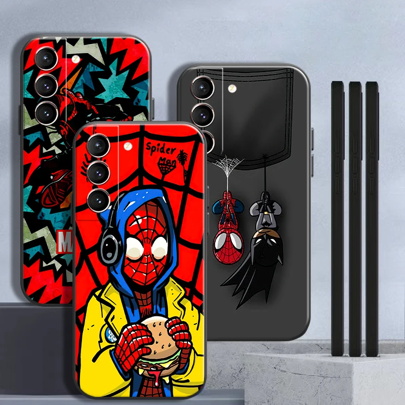 

Marvel Avengers Spiderman For Samsung Galaxy S22 Ultra S21 S20 Plus FE 5G S9 S10 Lite S10E Plus 5G Phone Case Funda Soft TPU