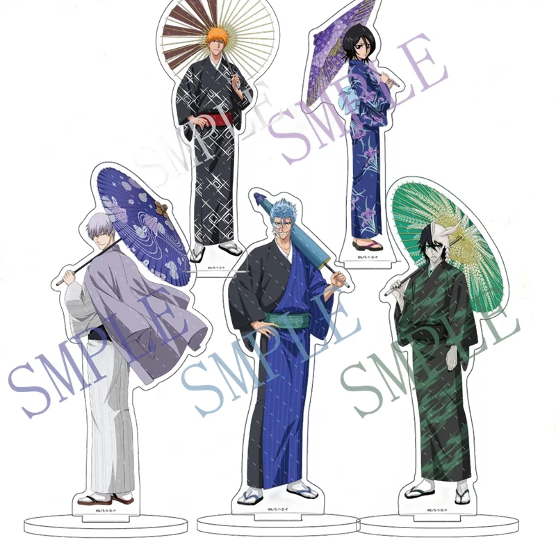 

BLEACH Anime Figure Doll Kuchiki Byakuya Urahara Kisuke Hitsugaya Toushirou Acrylic Stand Model Plate Cosplay Umbrella Toy Gift