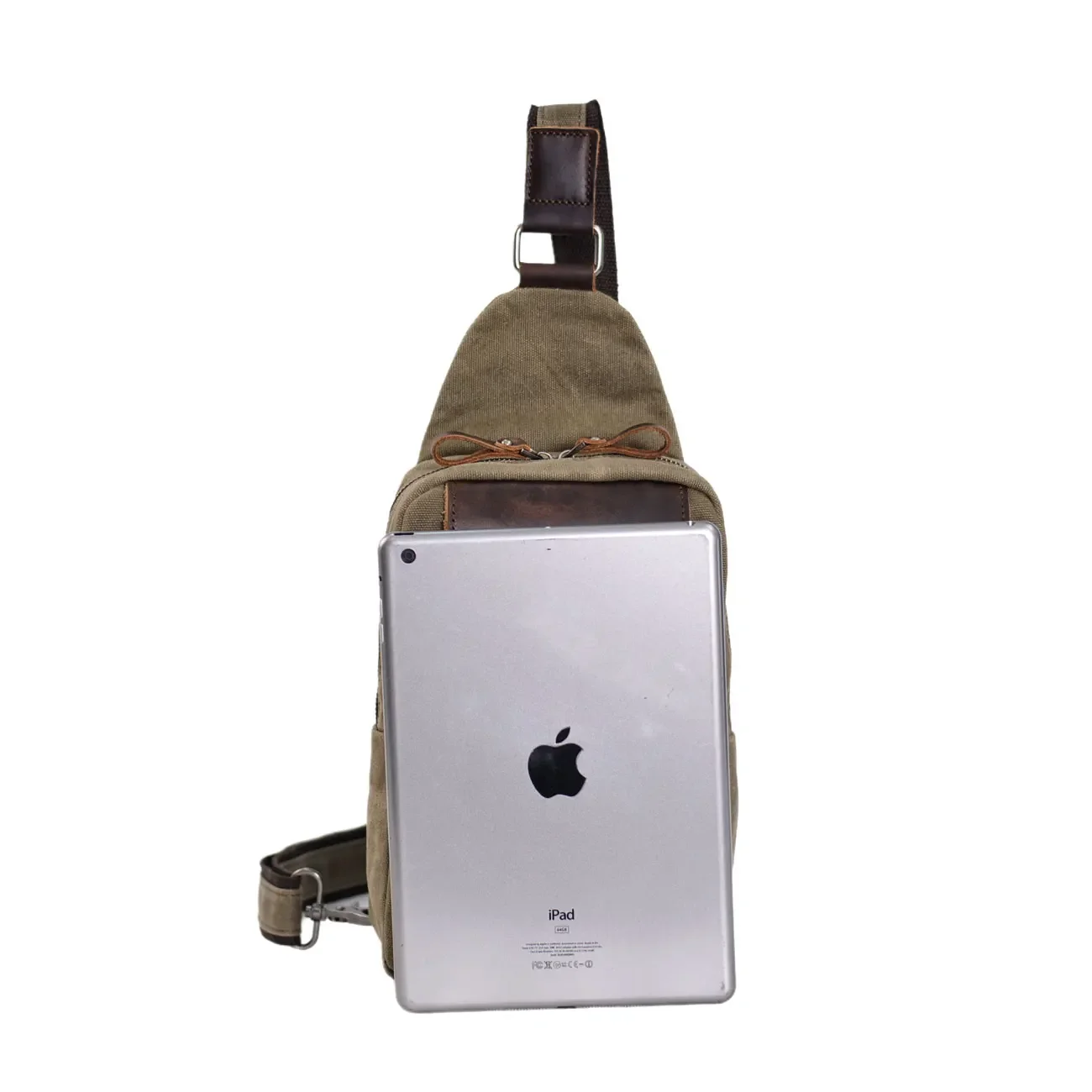 Винтажная Мужская нагрудная сумка модная холщовая маленькая ранец с батиком