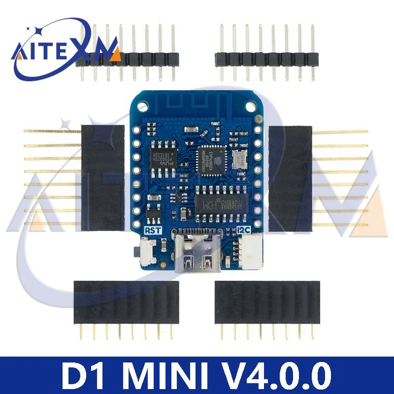 D1 Mini V4.0.0 / S2 мини плата для разработки Wi-Fi ESP8266 CH340G CH340 ESP-12F MINI WIFI IOT MicroPython Nodemcu Arduino |