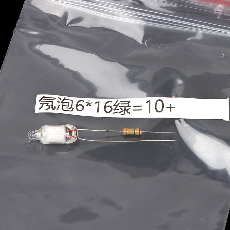 

Неоновые лампочки HUXUAN 6*13 мм, 10 шт., красный/синий/зеленый