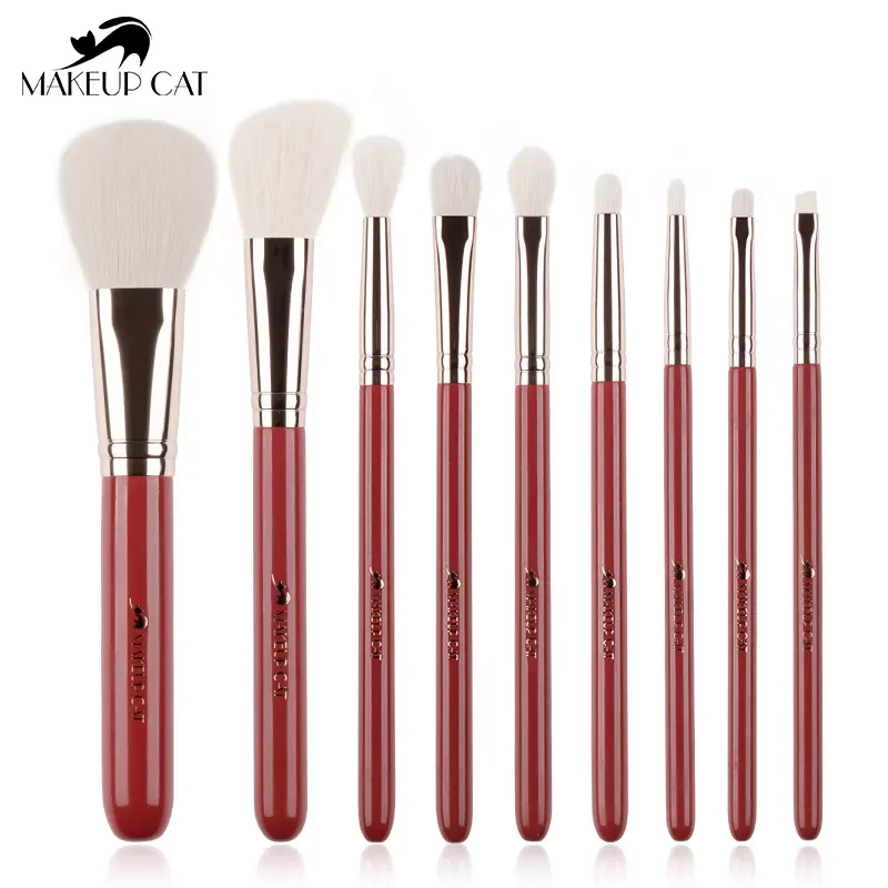 

NEW2023 Brush-9Pcs Soft Goat Hair Make up Brushes-Eyeshadow&Powder&Sculpting&Eyebrow Brushes-Beauty Tools-Beginer Co
