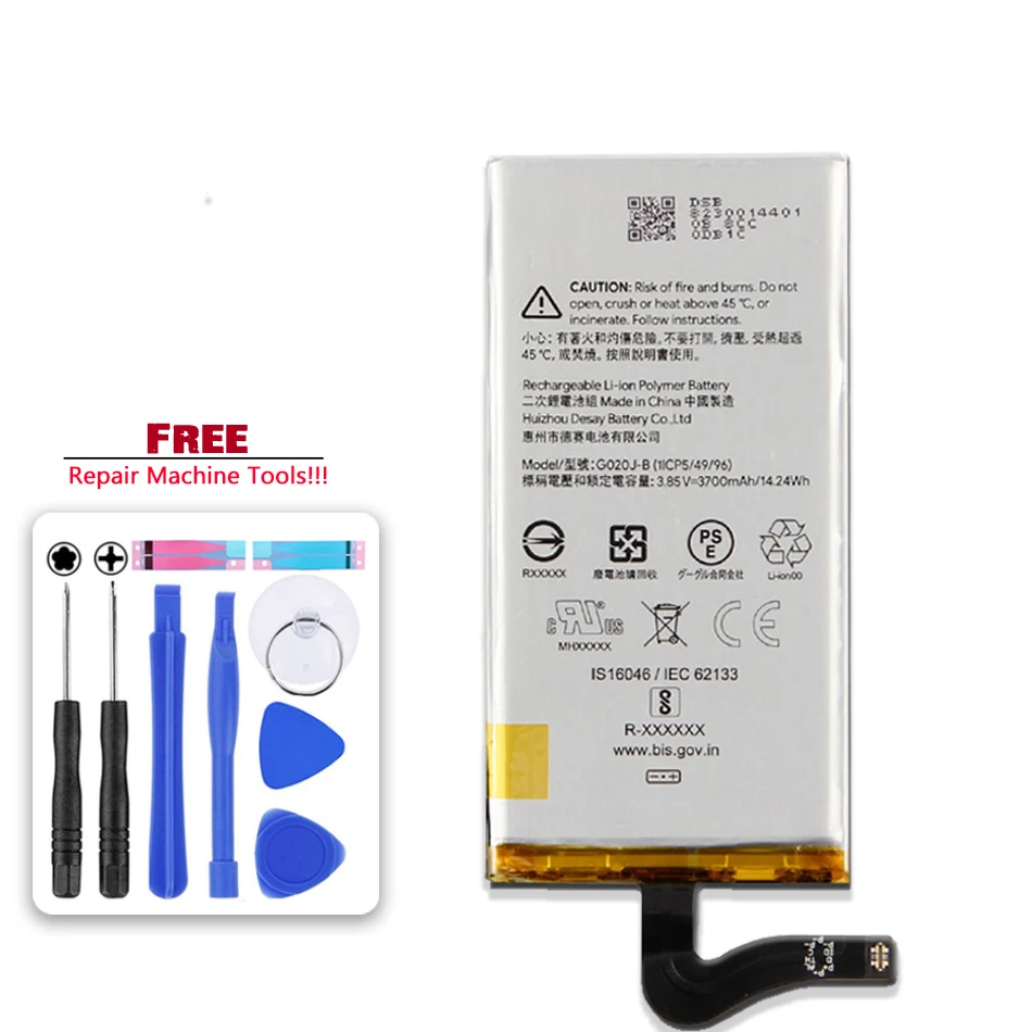 

Original Kikiss G020J-B 3700mAh Battery For Google Pixel 4 XL Pixel4 X Pixel 4XL Pixel4 XL Bateria Batteries