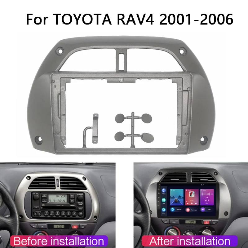 9-дюймовая Автомобильная панель для TOYOTA RAV4 2001 2002 2003 2004 2005 2006 видеоплеер