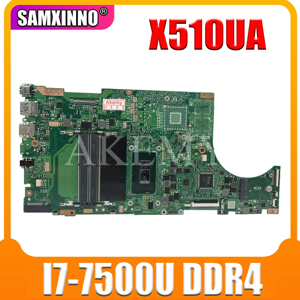 

SAMXINNO For Asus X510U X510UA X510UN X510UR X510URR X510UQ Laotop Mainboard X510UA Motherboard W/ I7-7500U CPU DDR4