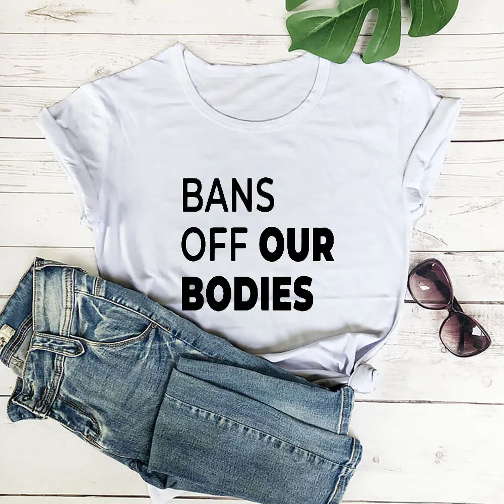 

Женская рубашка с коротким рукавом, с надписью «My Choice Off My Body My Choice»