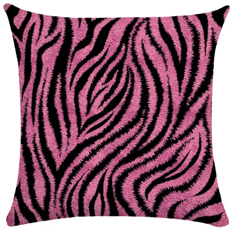 Плюшевый чехол для подушки с леопардовым принтом