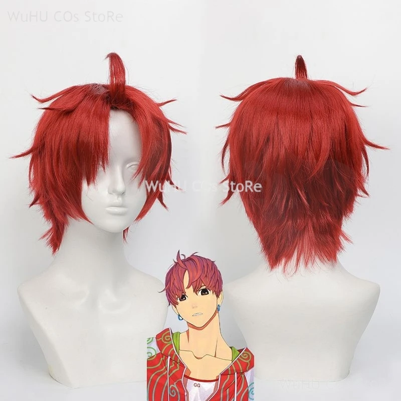 Аниме Dandadan Cos Jin Enjoji Косплей Парик Jiji Красный Короткий Аксессуар Для Волос Momo Ayase