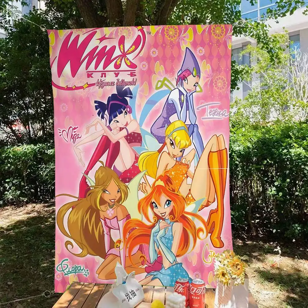 Фото Настенный баннер с ярким флагом клуба WinX, богемный декор в стиле мандала для интерьера, настенное искусство №2