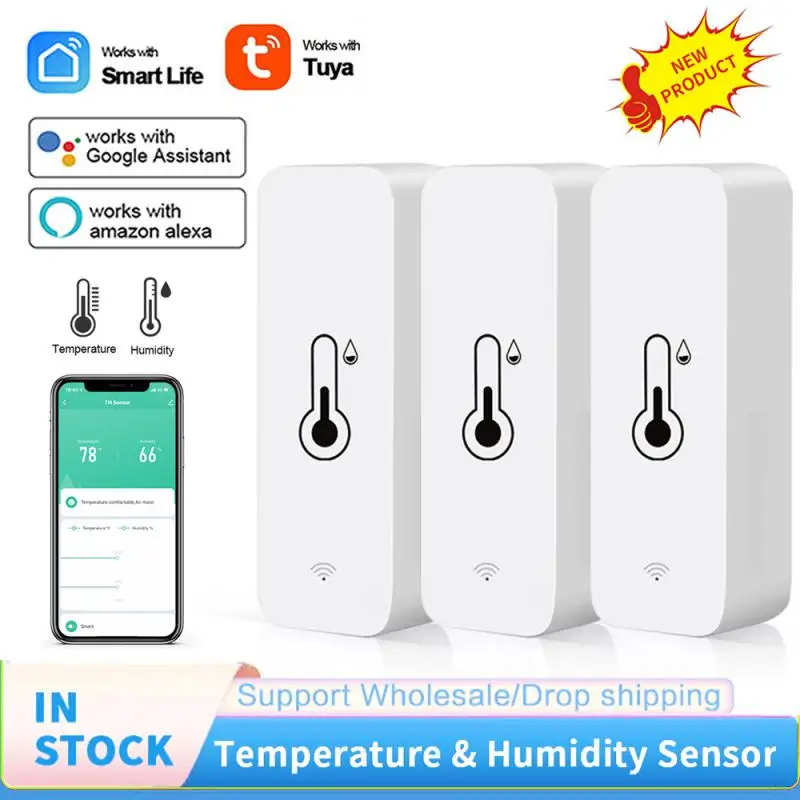 

Tuya Home Wifi Temperature and Humidity Sensor Indoor Hygrometer Controller Monitoring Smart Life APP Control Work Alexa Google