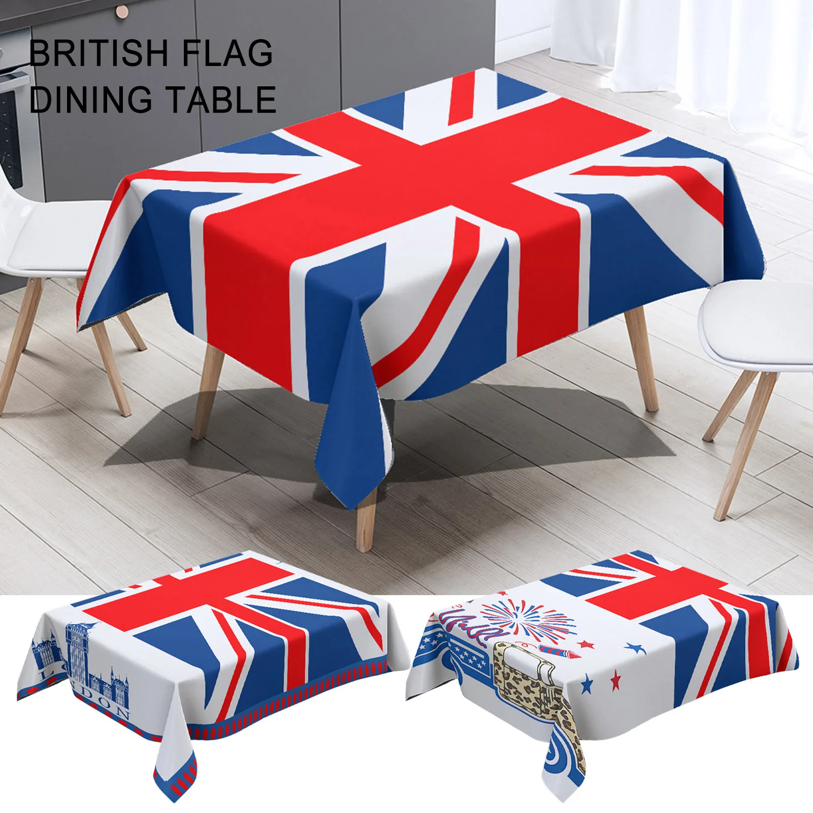 

Union Jack Tablecloth Rectangle British Flag Table Cover For Queen’s Jubilee UK Flag Tablecloth 2022 Jubilee Celebration Party
