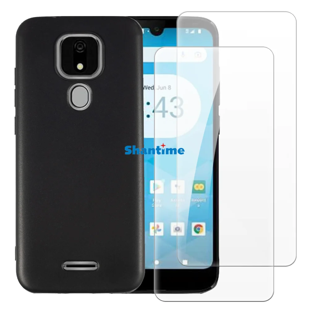 Мягкий чехол + комплект из 2 защитных пленок закаленного стекла для ANS Artia ACK2326