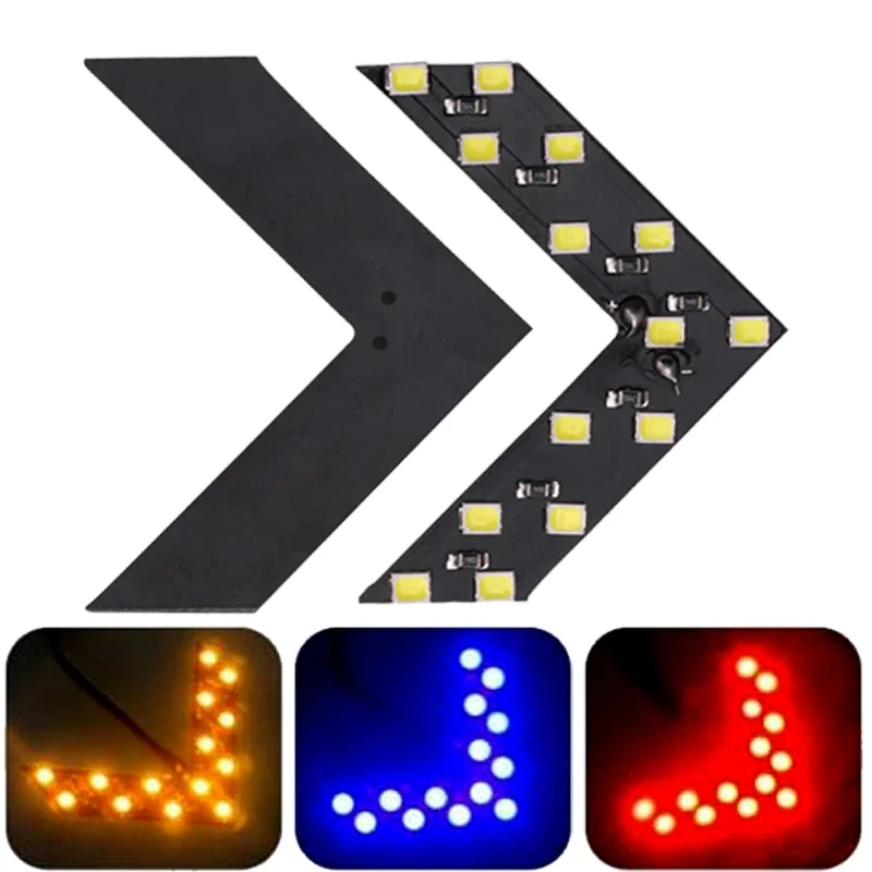 

1pc Car Styling LED Turn Signal Light Rearview Mirror Signal Bulb 12V 14 SMD Yellow Rear View Mirror Arrow Panels Indicator