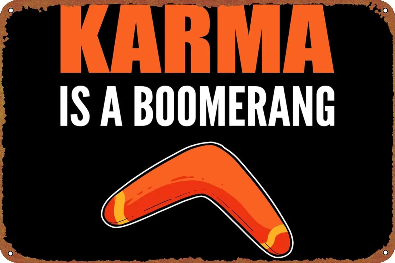 Karma Boomerang саркастический игровой постер жестяная вывеска кафе-бар домашнее