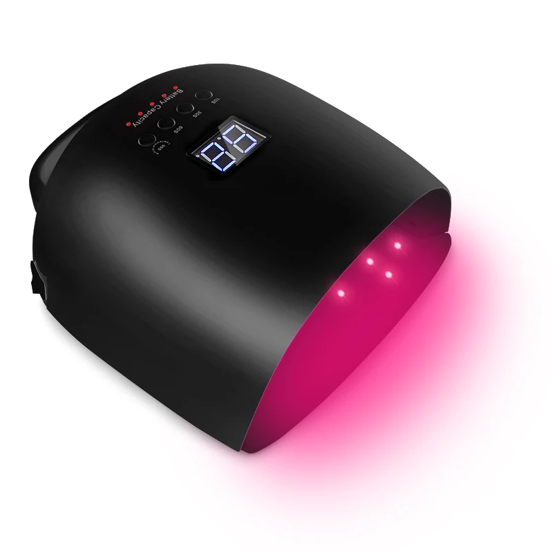 

2023 New Red Light Rechargeable Nail LED Lamp Wireless Gel Polish Dryer UV Curing Light Manicure Lamps Cordless Nail Art Lamp