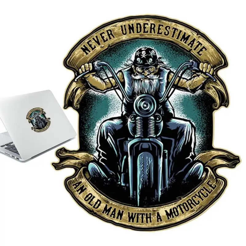 

Bike Stickers Motorcycle Helmets Decal Car Stickers Never Underestimate An Old Man With A Motorcycle Stickers For Windows