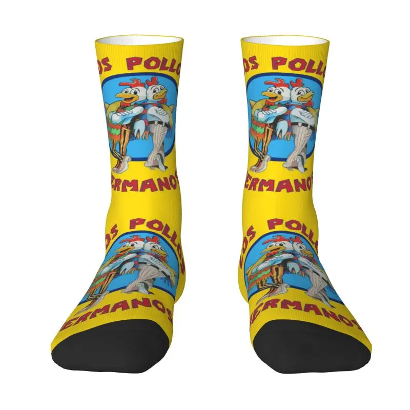 

Harajuku Distressed Breaking Bad Socks Women Men Warm 3D Printed Los Pollos Hermanos Football Sports Socks