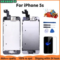 100 work aaa lcd full assembly for iphone 5s lcd module with digitizer replacement home button front camera easy