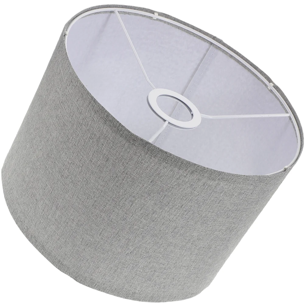 

Linen Lampshade Table Rustic Round Home Light Cover Replacement Household Chandelier