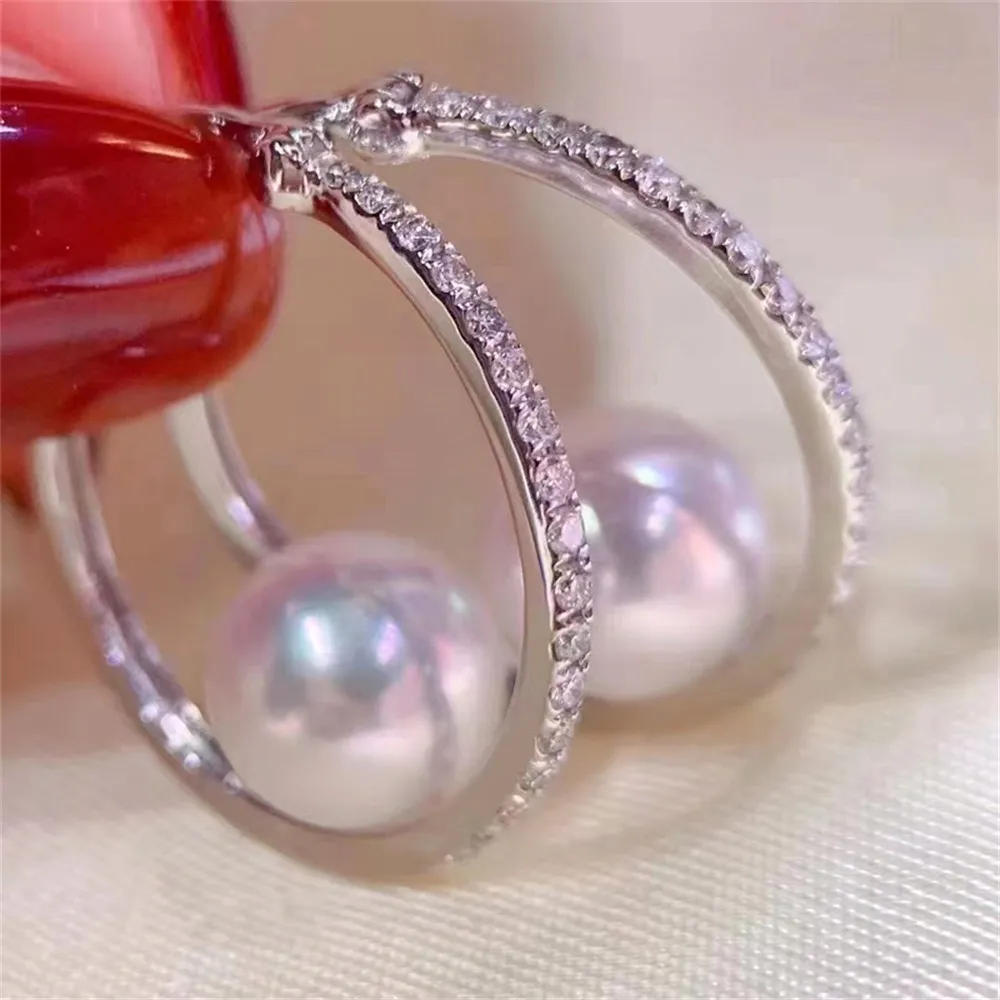 

Серьги-гвоздики из серебра 925 пробы с жемчугом, 7-9 мм