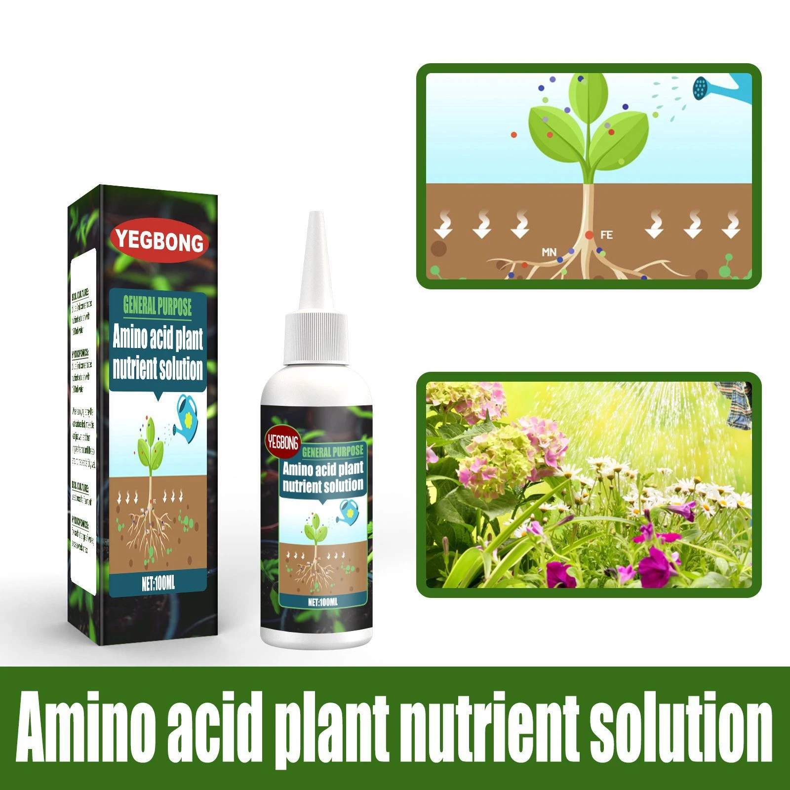 

Amino Acid Plant Nutrient Solution Organic Foliar Fertilizer Trace Element Plant Fertilizer To Promote Rooting Green Leaves