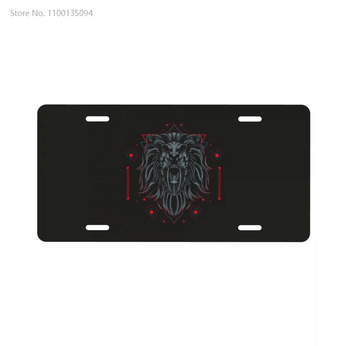 

Colorful Lion 6inX12in Metal car license plate decoration