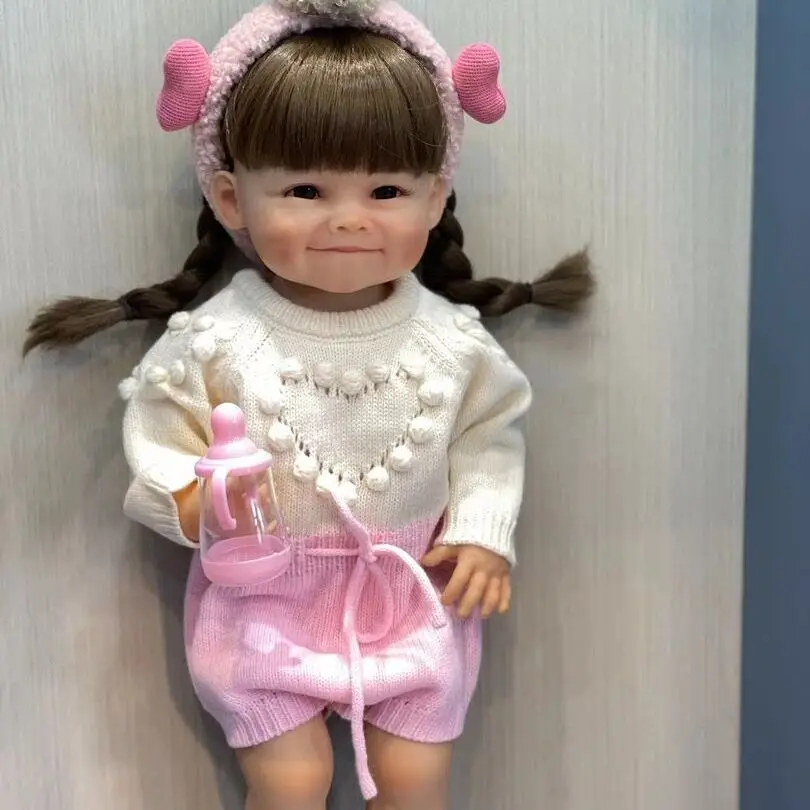 

Кукла реборн силиконовая, 22 дюйма, мягкая на ощупь