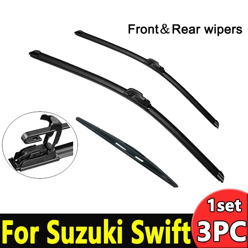 

Wiper Front & Rear Wiper Blades Set Kit For Suzuki Swift Hatchback 2010 - 2017 Windscreen Windshield Window 21"18"10"