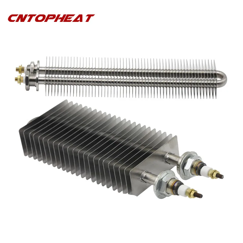 

230V Square Fin Heater 25x50mm Install Plate Stainless Steel Hot Air Stove Heater Electric Oven Baking Finned Heating Element