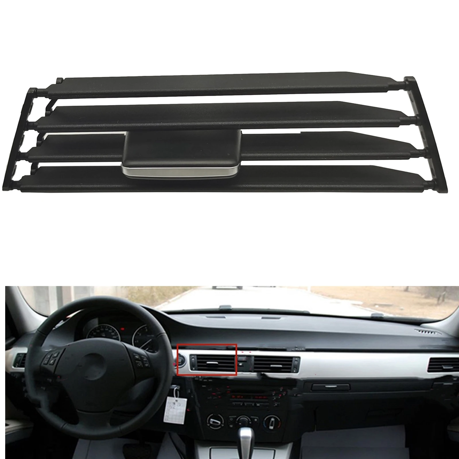 

For BMW E90 E91 E92 E93 3-Series M3 2005-2012 Right/Left Conditioning Duct Grill Trim Center Console A/C Air Vent Grille Outlet