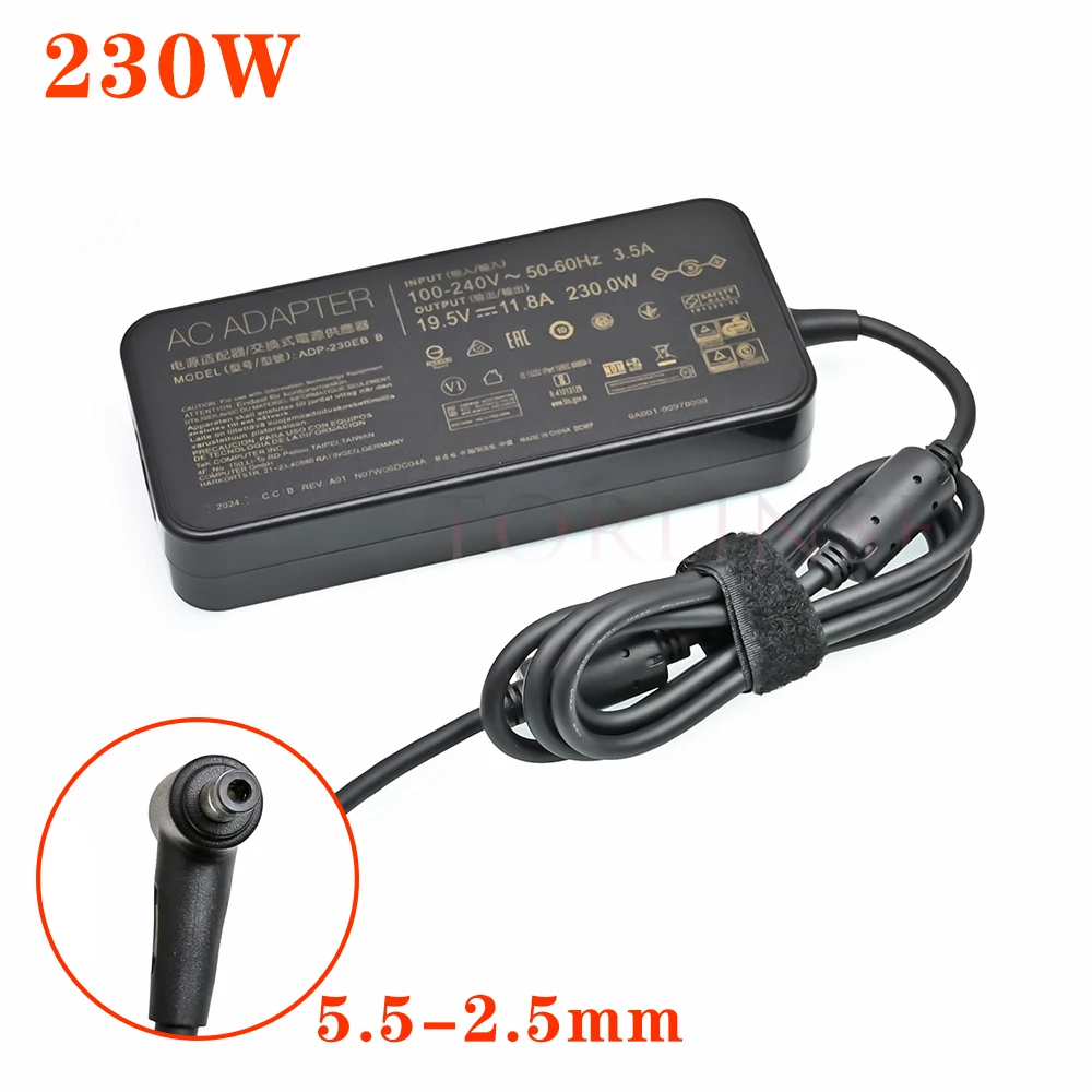 19.5V 11.8A 230W Charger For ASUS AERO 15-Y9-4K80P AERO 15-X9-RT4K5MP GAMING Laptop Adapter ZX8-CR5S1