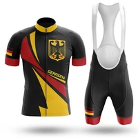 powerband germany national short sleeve cycling jersey summer cycling wear ropa ciclismobib shorts