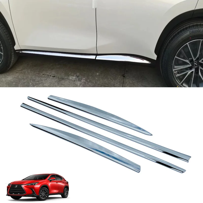 

For Lexus NX 260 350h 2022 2023 ABS Chrome Side Door Body Molding Line Cover Trim Protector Decoration Exterior Accessories