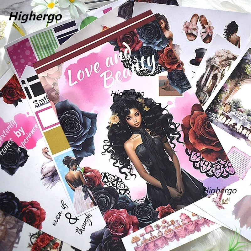 20 листов Стикеры для красивой леди винтажная Эстетическая декоративная книга