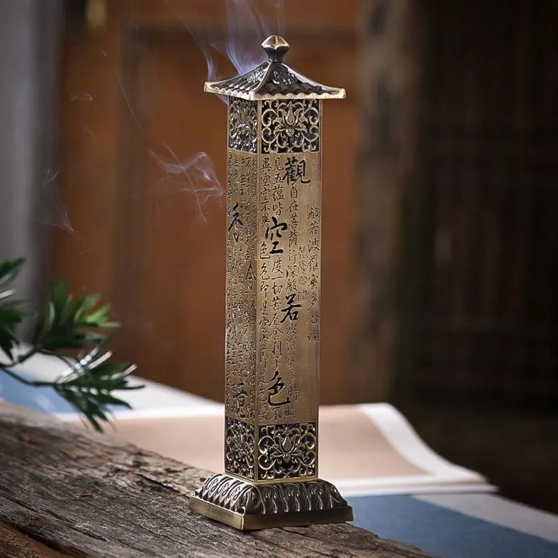 

Vertical Incense Burner Retro Chinese Ancient Style Interior Decoration Home Furnishings Office Zen Alloy Tea Ceremony Ornaments