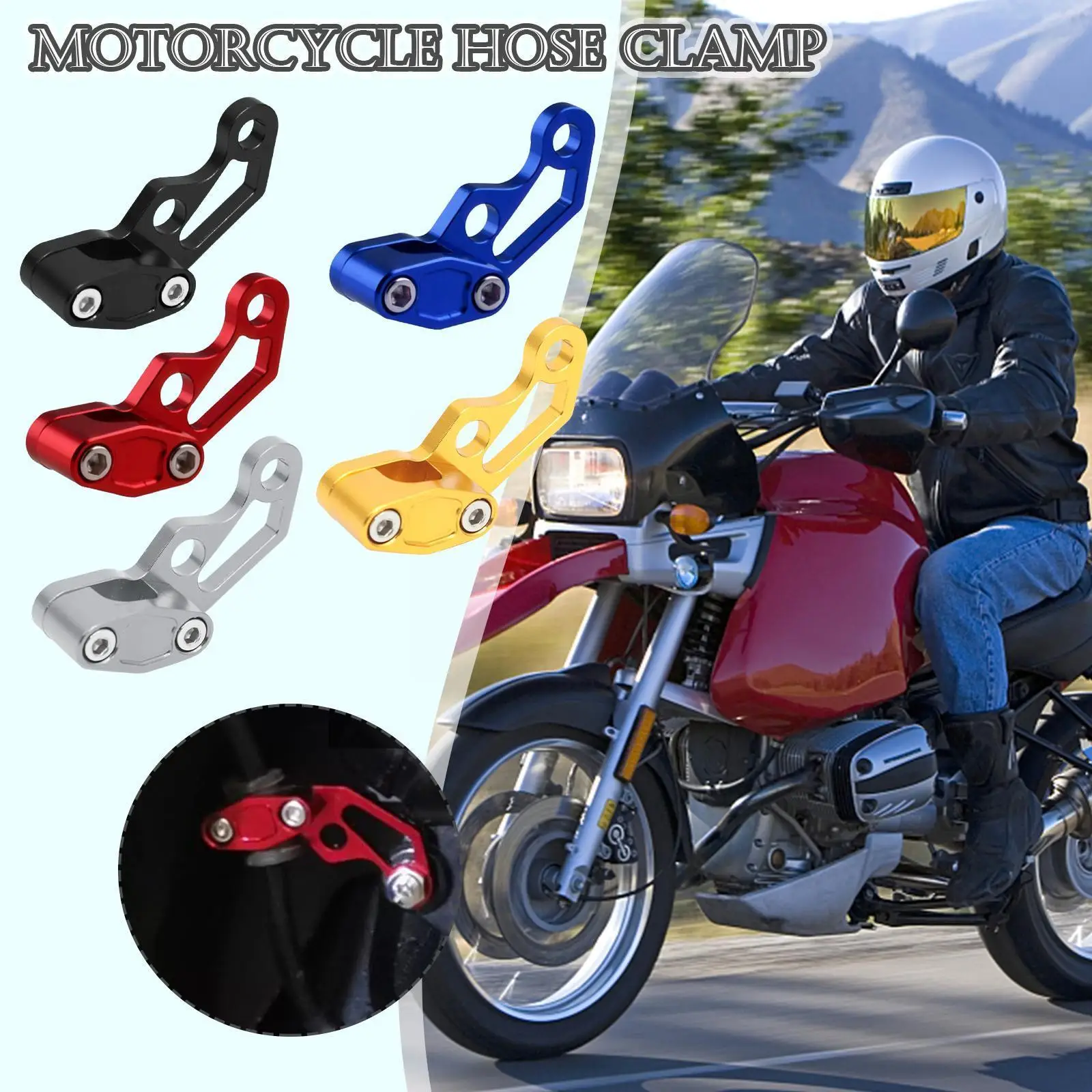 

Универсальный зажим для мотоциклетного шланга, универсальный зажим для масляного шланга, модифицированный маслопровод, протектор тормозн...