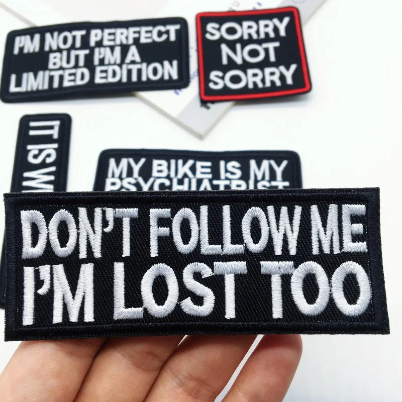 5 шт. нашивки с текстовой вышивкой букв НЕ ПОЛУЧИТЕ МЕНЕ я ПРОСТОЙТЕ TOO. Аппликация