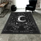 Современный ковер с изображением зоны Луны черно-белый вариант-готический череп крыло летучая мышь домашний декор ковры для спальни большие