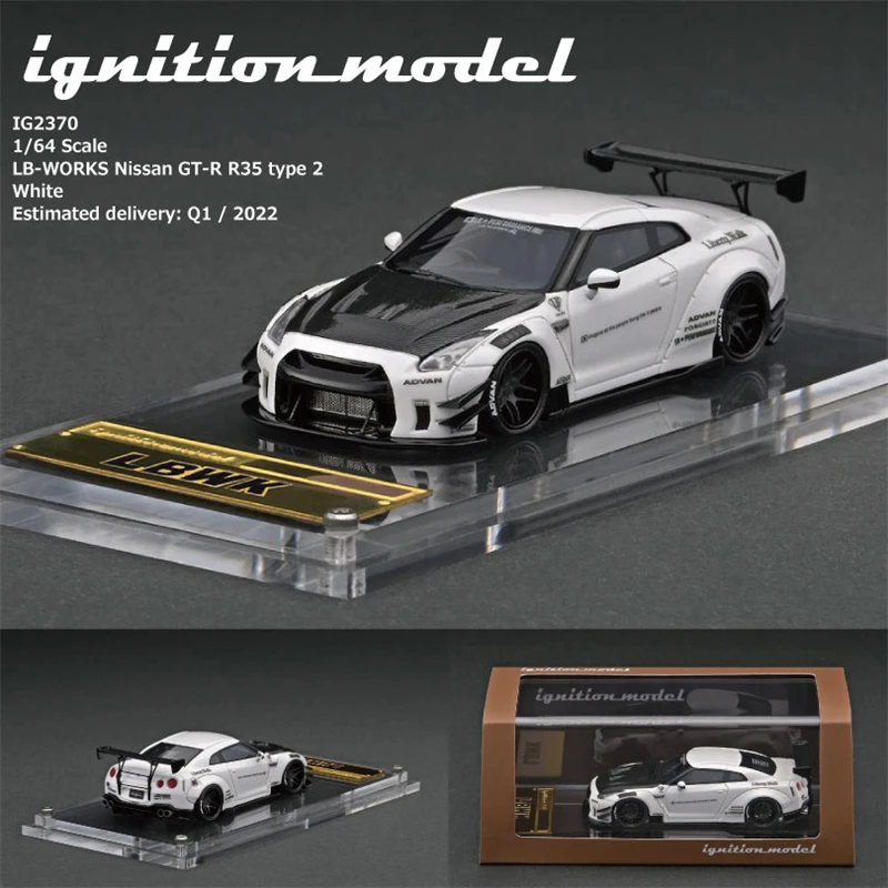 

IG 1:64 LB-WORKS Nissan GT-R R35 type 2, белая модель автомобиля из смолы