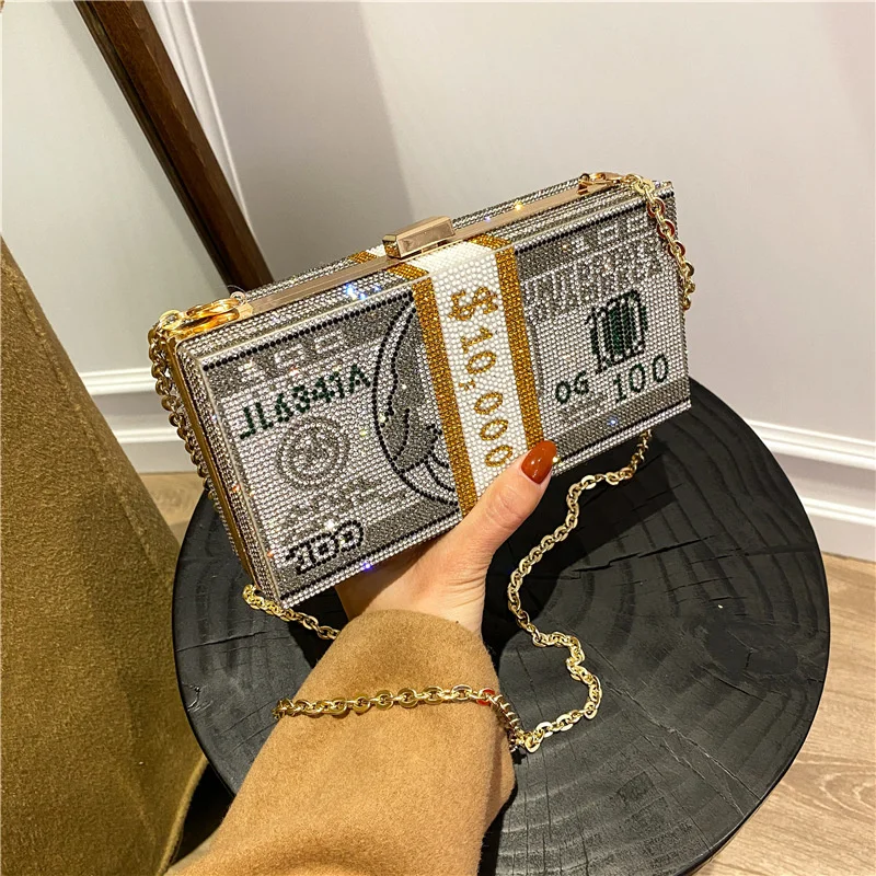 

Fashion Diamond Lipstick Key Mobile Phone Bag PVC Diamond Women's Bag Handbag Luxury Brand Woman Wallets and Handbags Moyyi Bags