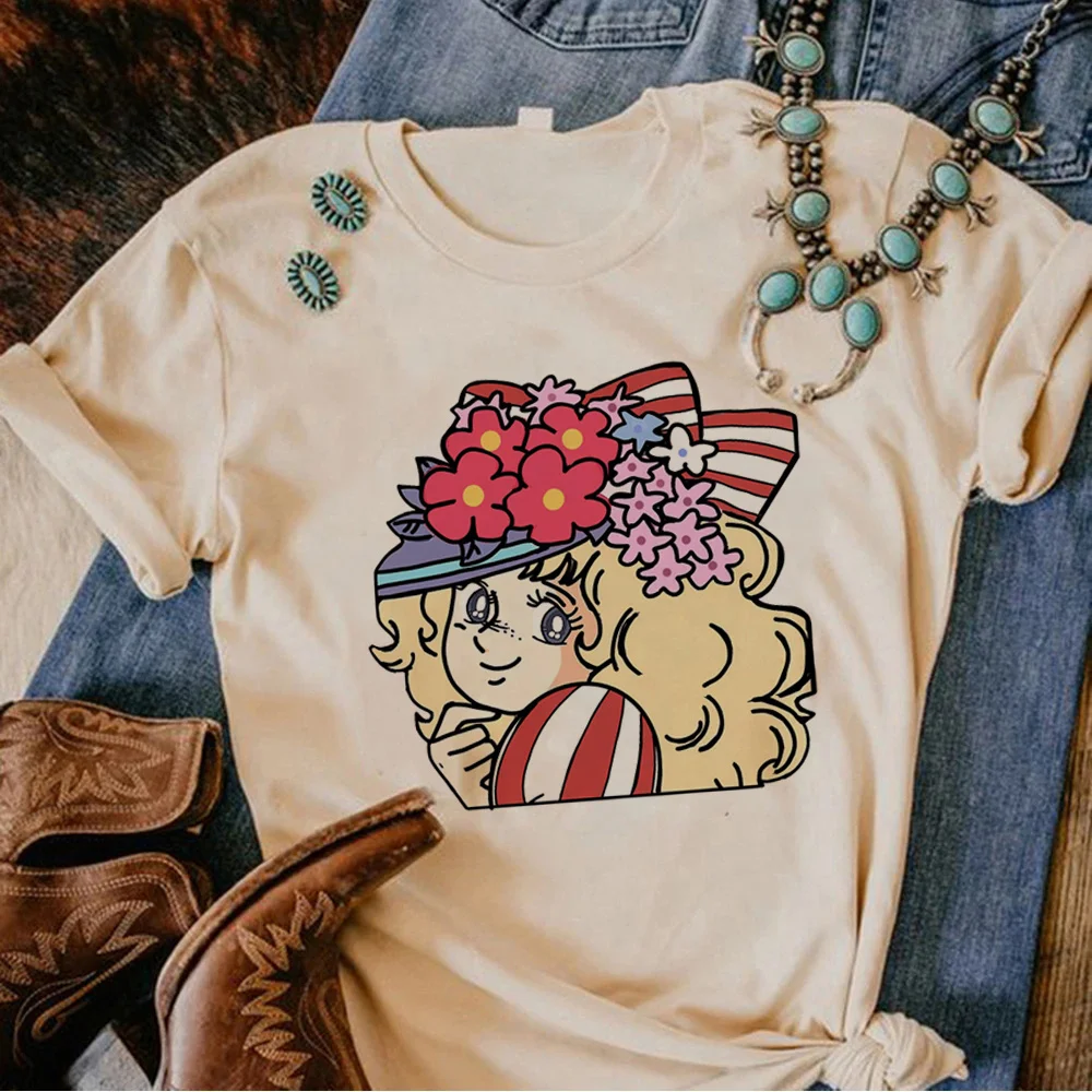 

Женская Аниме-футболка конфетного цвета Y2K, женская одежда y2k