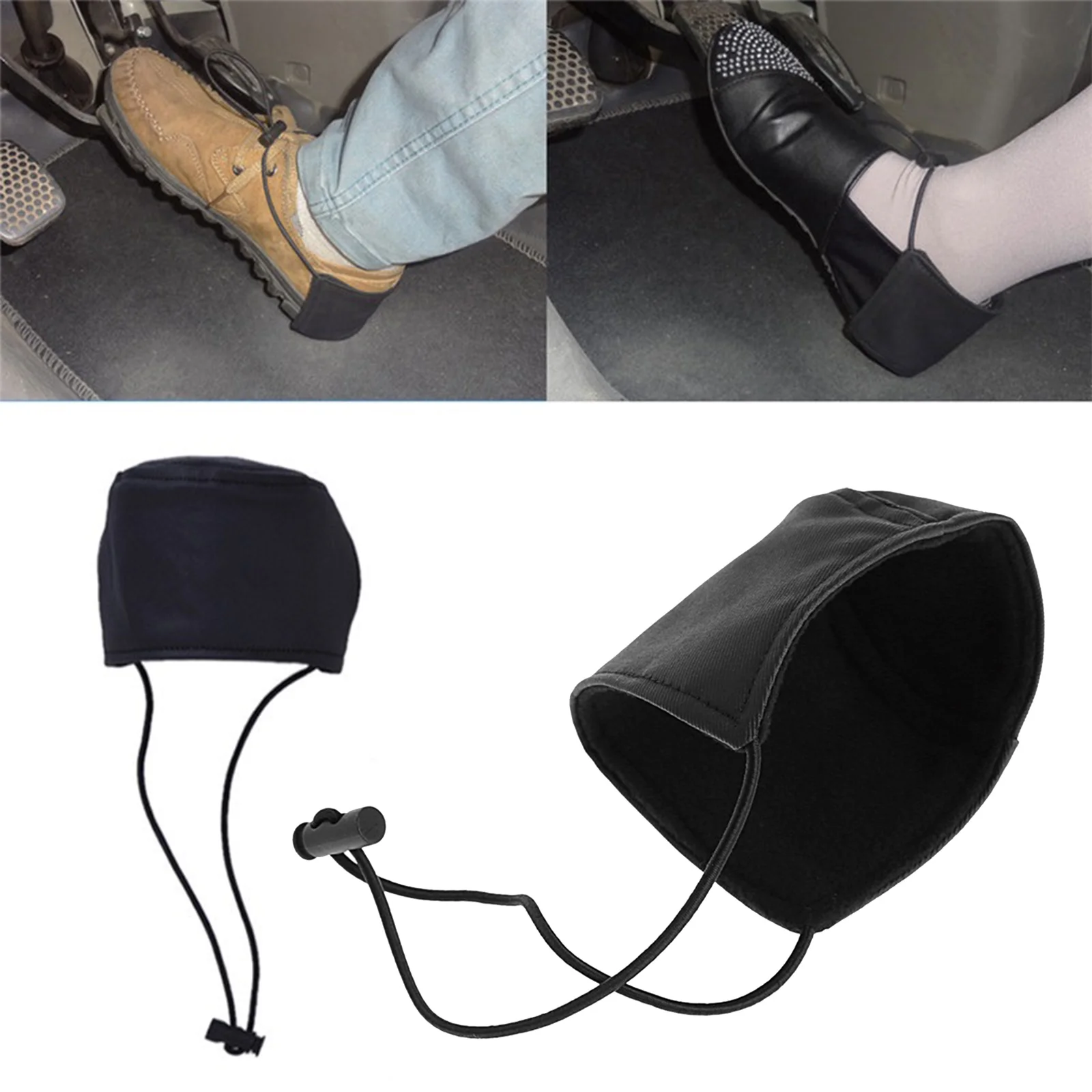 

Car Driver Shoes Heel Protector Drive Prevent Wear Shoe Cover Fabric Coat Suitable for both feet