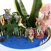 fairy garden 6pcs miniature fairies figurines accessories for outdoor or house decor garden dwarf ornaments handicraft