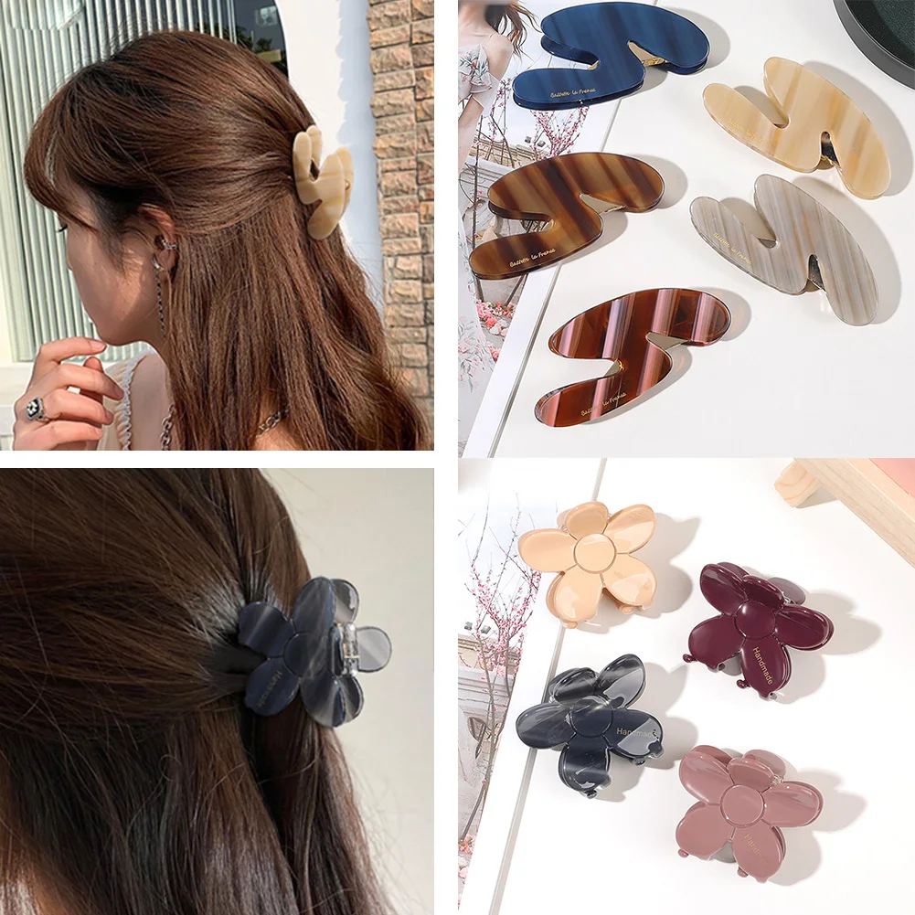 

High-quality Acetic Acid Bangs Medium And Small Grab Clip Simple Headdress Hairpin Colorful Print Hair Accessories Side Clip New