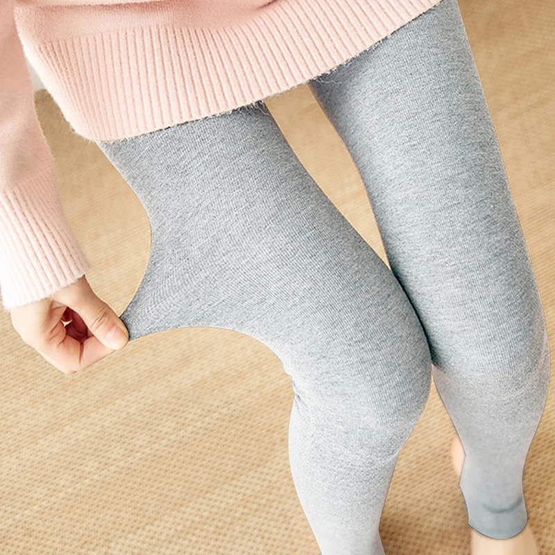 

2022 Warm Pantyhose Tights High Elastic Waist Thick Stockings Tights Female Striped Pantyhose Solid Color Autumn Winter Tights