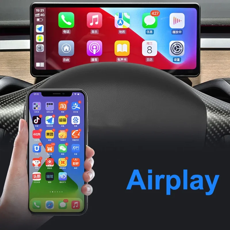 Для Tesla Model 3 Y 9/10.26 дюймов проектор цифровой приборной панели Carplay Android авто для 2023