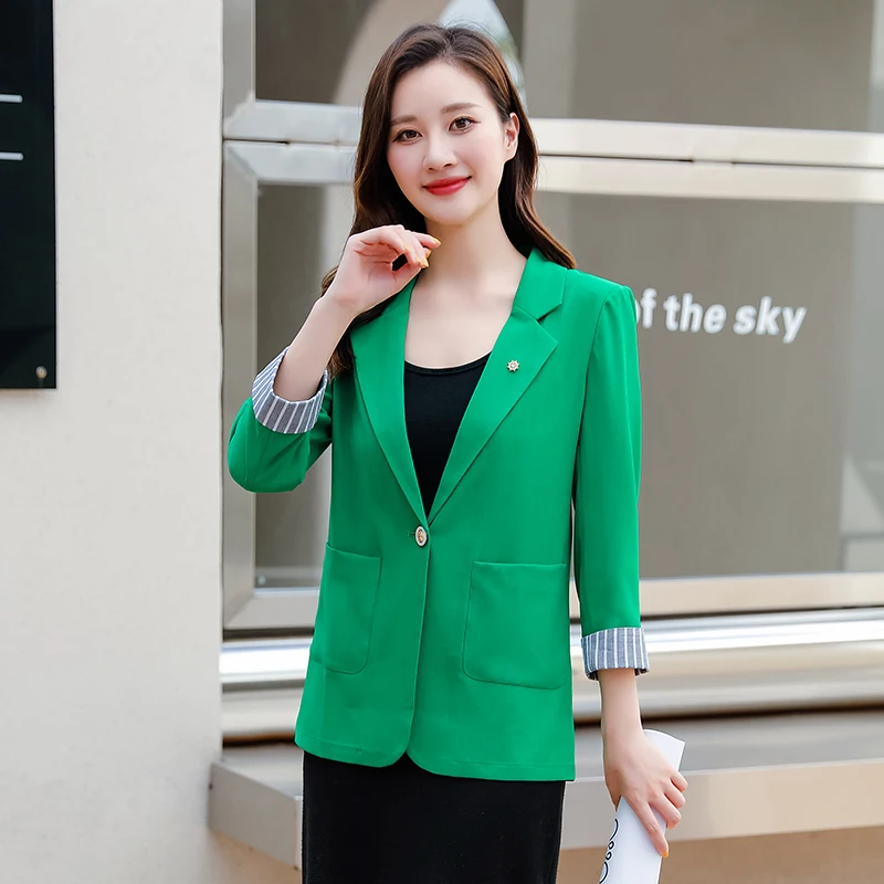 Black Women Blazer 2023 Formal Slim Blazers Lady Office Work  Pockets Jackets Coat Female Korea Casual Short Blazer Femme Top