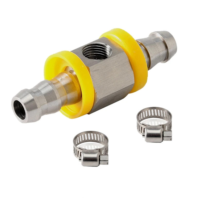 

Stainless Steel 3/8Inch Fuel Line Fuel Pressure Gauge Sensor T-Fitting Adapter